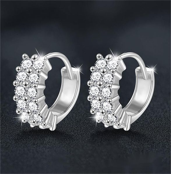 Elegant Double Row Moissanite Earrings - 925 Sterling Silver, Dazzling Sparkle, Hypoallergenic, Perfect Gift for Her
