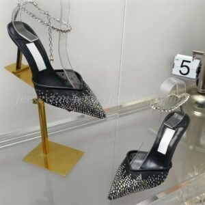 Top Quality Women Spike Heel D Mesh Special Strap EU 35-41 Heel Height 8.5cm Ladies Sandals 28054