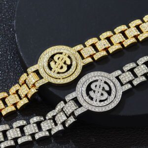 Spin & Flex Dollar Bracelet | Iced – Out Hip – Hop Bling for Streetwear OGs