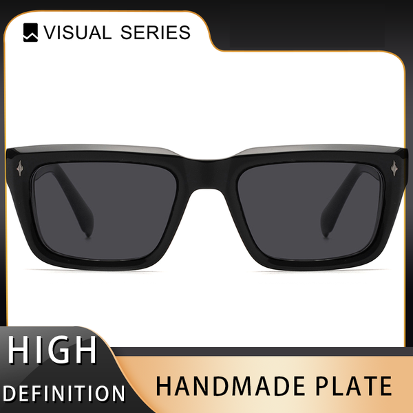Diamond cut classic luxury men's sunglasses charm square fashion custom sunglasses acetate fiber glasses