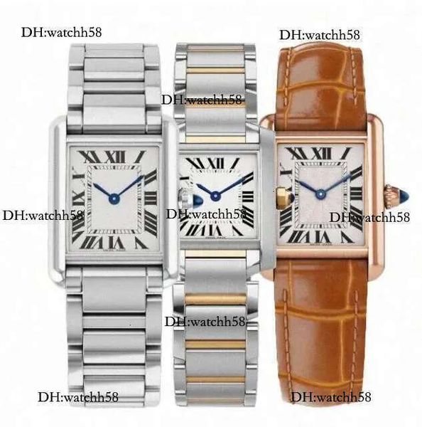 U1 Top-grade AAA Fashion Women Watch Quartz Movement Sier Lady Square Tank Watches Stainless Steel Original Clasp Casual Montre De e Wristwatches