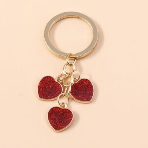 Simple and colorful heart-shaped keychain, handmade in the style of Instagram, car key pendant, unique and creative accessory for bags