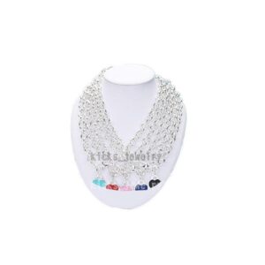 Classic designer necklace fashionable heart-shaped necklace enamel necklace heart pendant thick chain metallic clavicle chain comes with box and dust bag