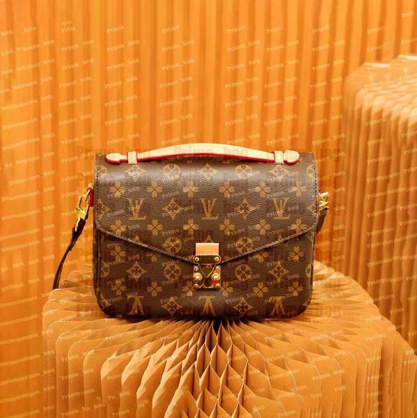 Designer Bag Luxury Shoulder Bag Classic mail bag Old flower Monogram Coated Canvas Messenger Bag Crossbody Black Underarm Bag Fashion Women Cross Body Bag dhgate 02