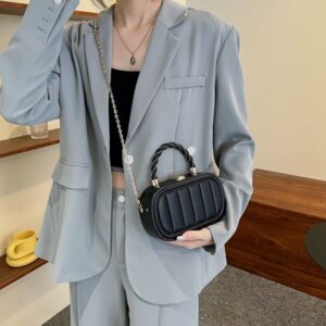 Designer Cross Body Bags – Chic Handbags, Premium Textured Chain Bag for Women, Shoulder Crossbody Style