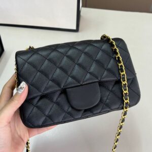 Handbag Designer Bag Leather Handbags For Women Shoulder Purse Synthetic Leather Caviar Cowhide Classic Flap With Gold Chain Women Purse Designer Cross Body Bag