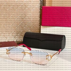 Designer SunGlasses Women's sunglasse Diamond Cut Sunglasses Men And Women Discoloration Stylish Wire Luxury Designer Driving High definition quality metal frame