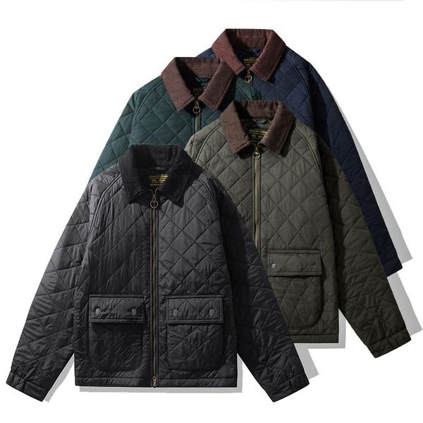Designer Jacket Down Parkas Corduroy Dom Quilted Jacket Coat Diamond Grid Cotton Coat Clothes