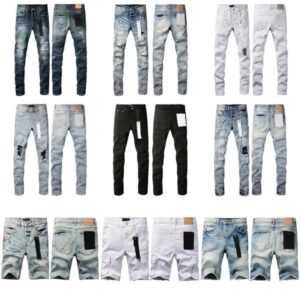 Men Mens Designer Jean Pants Brand Baggy Womens Denim Design Retro Streetwear Casual Joggers Shorts Hole Skinny Slim Jeans