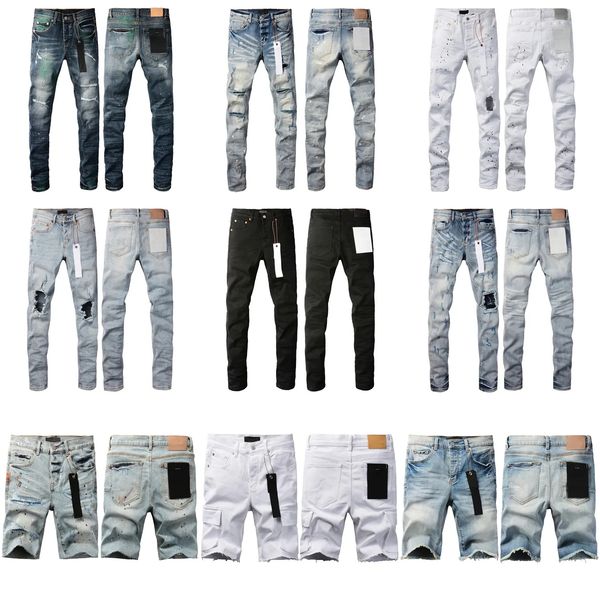 Men Mens Designer Jean Pants Brand Baggy Womens Denim Design Retro Streetwear Casual Joggers Shorts Hole Skinny Slim Jeans