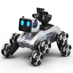 Electric/RC Animals Remote Control Electric Machine Dog Eight Wheel Stunt Toy Childrens Car Gesture Sensing Robot