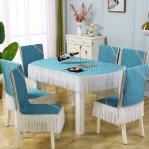 W80 Tablecloth chair cover set home chair mat table cloth cover