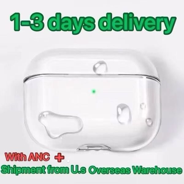 USA Stock For Apple Airpods Pro 2 3 4 Generation airpod 4 pro Headphone Accessories Solid TPU Silicone Protective Earphone Cover ai Wireless Charging Shockproof Case