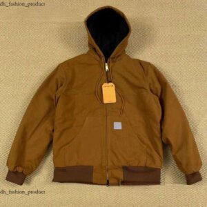 Carharrly Jacket Men's Jackets Work Clothes Fashion Brand Canvas Washable Wax Dyed Detroit Carthat Jacket Coat American Style Workwear Label Loose Design da0