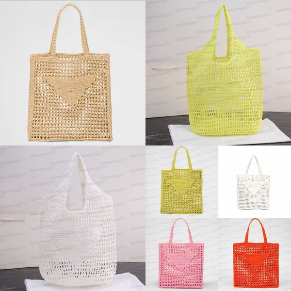 Summer Ultrathin Raffias Tote bag Beach Bag Designer bags Luxury bag Summer Straw Bag Fashion Mesh Hollow Woven tote bag Black Apricot Summer Woven Bag Travel Bag