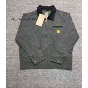 Carrharts Jacket High Quality 25Fw Designer Vintage Washed Canvas Fashion Brand Detroit Casual Loose Outwear Coats Work Clothes carharttlies bdg us size S-XL 872
