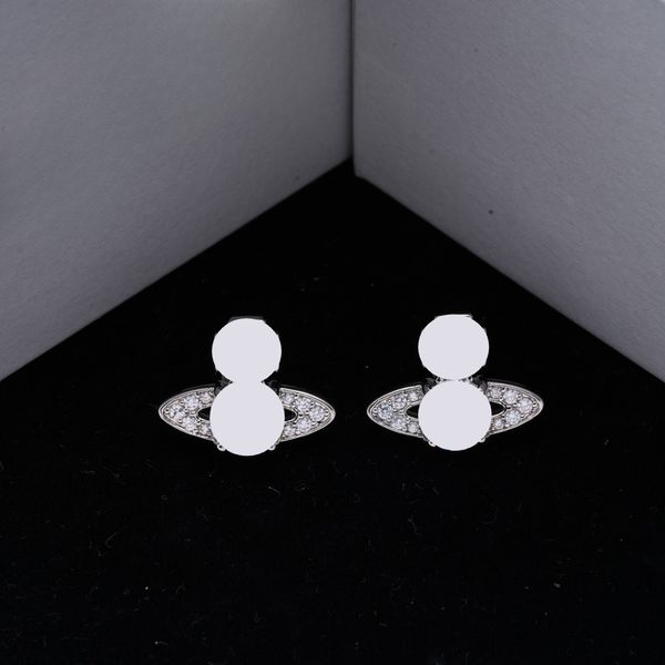 Never Fading Round Designer Ear Stud Earrings Pearl Real Gold Brass Copper Stamp Letter Earring Fashion Womens Elegance Wedding Party Jewelry Accessories F4