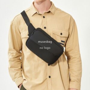 Solid color lightweight men's single shoulder new outdoor men's leisure bag multi-functional chest bag crossbody bag mobile phone bag
