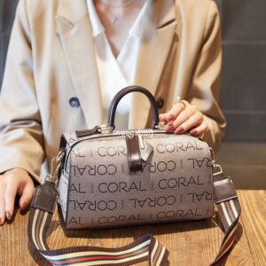 New bag for women large capacity Boston bag pillow bag fashionable contrasting color handbag casual shoulder bag crossbody bag