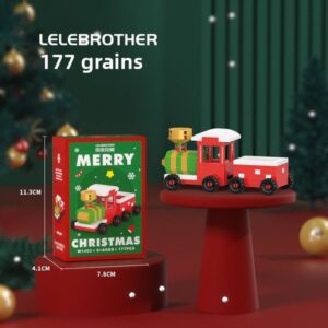 Parent child interactive children's Christmas building block toys; Assembling Christmas trees, Santa Claus trains, sleds, holiday gifts
