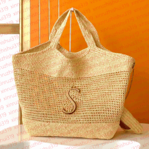 Icara Raffias Designer Hand-Embroidered Straw Handbag Large Capacity Tote Women Beach Bag Travel Summer Vacation High Quality Shoulder Shopping Bags