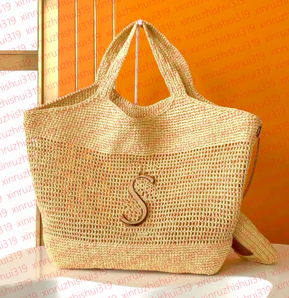 Icara Raffias Designer Hand-Embroidered Straw Handbag Large Capacity Tote Women Beach Bag Travel Summer Vacation High Quality Shoulder Shopping Bags