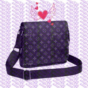 Men Leather Luxurys Designer bags men Leather Black Flowers Messenger Purse Crossbody Bags Shopping Bag Plain Shoulder bag Handbags Women Wallets purse