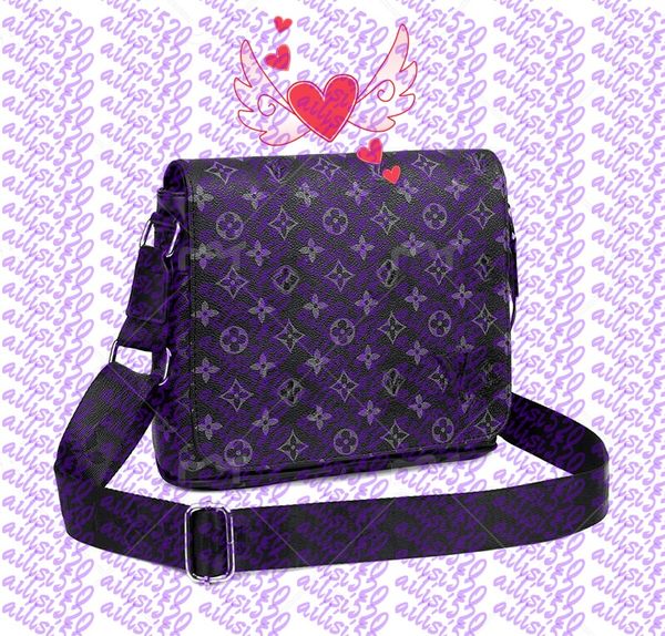 Men Leather Luxurys Designer bags men Leather Black Flowers Messenger Purse Crossbody Bags Shopping Bag Plain Shoulder bag Handbags Women Wallets purse