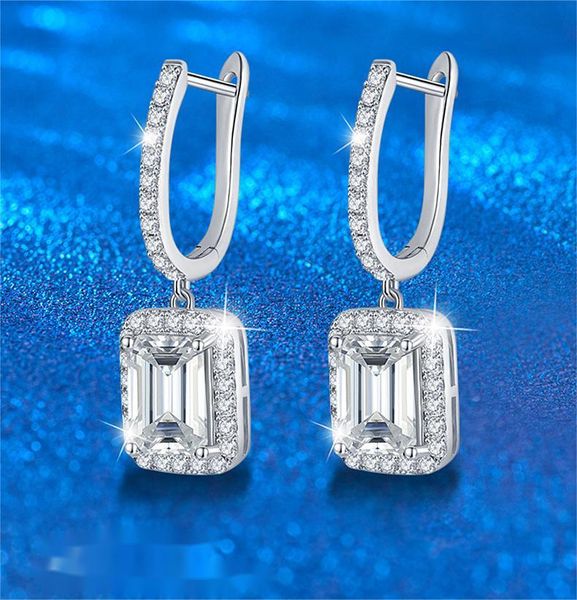 D-color Moissanite Teardrop Earrings