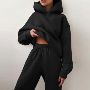 Tracksuit woman Winter Two Piece Sets Women Tracksuit Oversized Suit Autumn Trouser Suits Female Sweatshirt Solid Sports Hoodie Sportswear