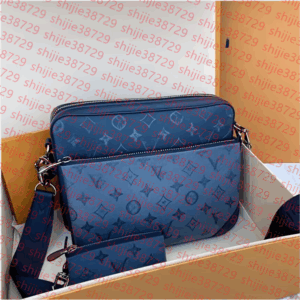 Luxurys Designer bags men 3pcs Leather Fashion Evening Cross Body shoulder bags Wallets Leather Patchwork Men Women handbag designer handbags wallet phone bag