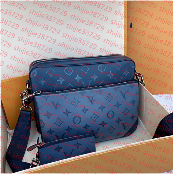 Luxurys Designer bags men 3pcs Leather Fashion Evening Cross Body shoulder bags Wallets Leather Patchwork Men Women handbag designer handbags wallet phone bag