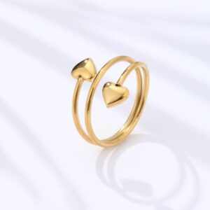 ring designer designer rings Charmingly Designed Heart Shape Stainless Steel Ring for Women A Blend of Fashion Functionality bague luxury ring Ring