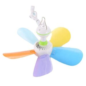 Fans Household Ceiling Small Electric Four Leaf Silent High Wind Power 22W Mini colorful