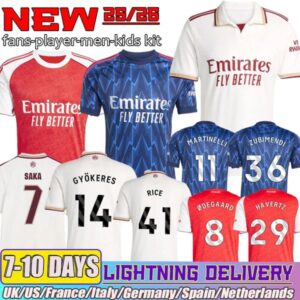 25 26 GYOKERES SAKA Zubimendi RICE ODEGAARD Jerseys G. JESUS MARTINELLI SALIBA HAVERTZ maillot GABRIEL ZINCHENKO Gunners 2025 arsenalfootball kits 25 26