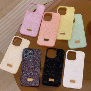 Bling Glitter Cases For Iphone 16 16promax 11 12 13 14 15 Plus Pro Max Phone Case Fashion Designer Plating Rhinestone Dia Soft Silicone Back Cover