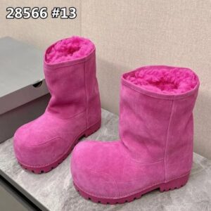 JO Long Boots Snow Boot Skiing Knee Buckle Shoes Cagole Stud Pointed Toe Leather Runway Size EU35-45