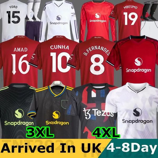 2025 2026 AMAD 16 B. FERNANDES GARNACHO YORO CUNHA 10 HOJLUND MAINOO MOUNT football shirt Soccer Jersey Pre match Stone Roses MARTINEZ MBEUMO UNTED