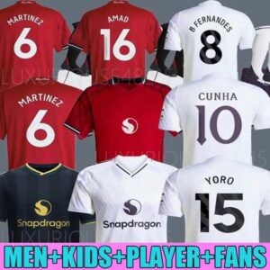 2025 2026 DE LIGT HOJLUND MAINOO MOUNT football shirt Soccer Jersey Pre match Cunha Yoro MARTINEZ CASEMIRO RASHFORD B. FERNANDES 25 26
