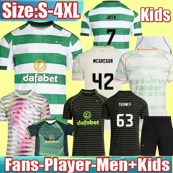 3XL 4XL 25 26 JOTA TIERNEY Limited edition Soccer Jerseys 2025 2026 MCGREGOR CELTICC MCCOWAN Home Away Football Shirt 888