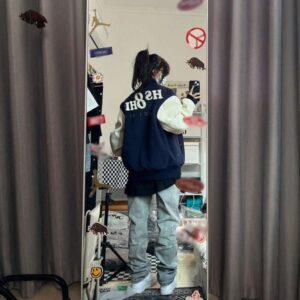 Extra Large Size 150kg American Street Style Men Women, Loose Design, Casual Versatile Baseball Jacket for Spring and Autumn