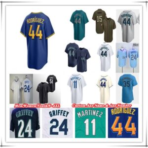 Baseball Jersey Julio Rodriguez Ken Griffey J.P. Crawford Jorge Polanco Mitch Haniger Ty France Cal Raleigh Mitch Garver Luis Castillo Logan Gilbert Ichiro Suzuki 4XL