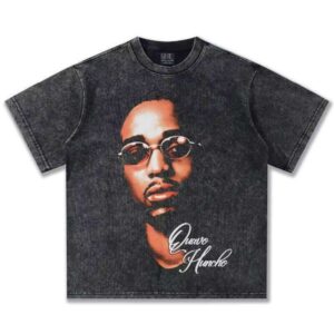Quavo 300g 2025 Spring/Summer Series Cross-Border Brand Hip-Hop T-Shirt Old Fashion American Heavy Direct Small Collar Loose