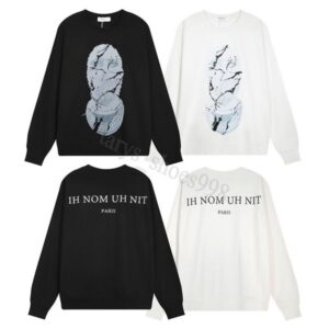 Mens Hoodies Gold Necklace Masked Men Behind Letter Printing IH NOM UH NIT Trend Woman Long Sleeve Sweatshirts Tops High Quatily Size S-XL