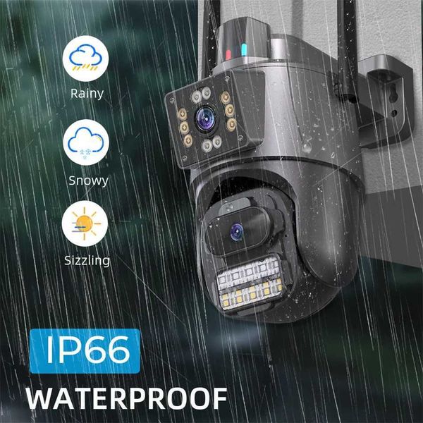 4K HD Lens WIFI 8MP Dual Sn PTZ Outdoor Auto Tracking Security Camera Waterproof Surveillance ICSEE CCTV Z241224