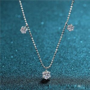 Chic Statement Jewelry: Exquisite Moissanite Diamond Alternative Necklace Set With Eye-catching Stellar Motif