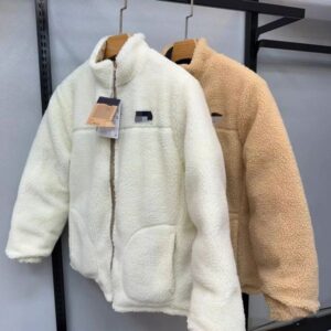 Designer Men's Jackets Lamb fleece men's cotton jacket with stand up collar for warmth comfort and simplicity