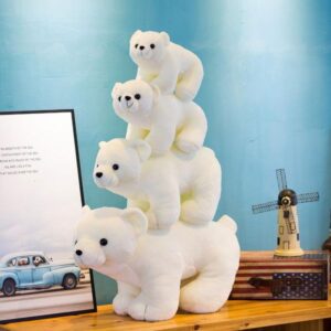 60cm Stuffed Plush Animals Cute Polar Bear Home Decoration Comfort Pillow Sofa Cushion Baby Doll Cartoon Toys