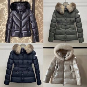 Winter Hooded Puffer Jackets Parkas Slim Embroidered Badge With Hat Fur Collar Thickened For Warmth And Slim Fit Puffer Jacket