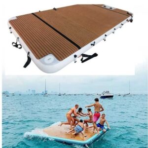 2025 Inflatable Floats & Tubes FUNWORLD Top Quality 20cm Thick Drop Stitch Floating Docks Leisure Island Sunbathing Yoga Water Mat